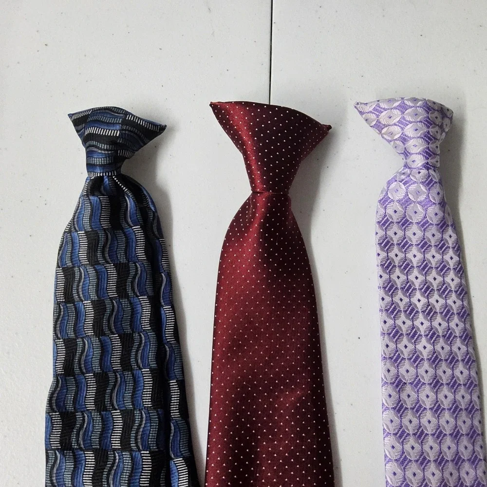 George Cherokee Clip On Ties Lot 3 Kids Boys Neckties‎ Patterned Formal